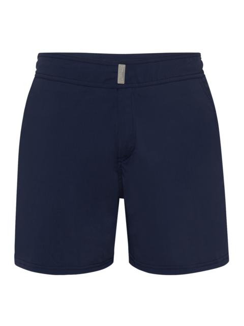 Vilebrequin Men Flat Belt Stretch Swim Trunks Solid