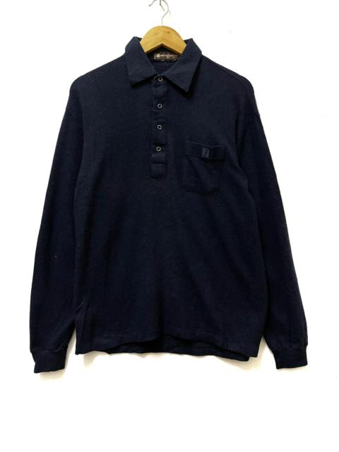 Other Designers Vintage - Vintage Mario Giorgi Polo Shirt Wool Navy