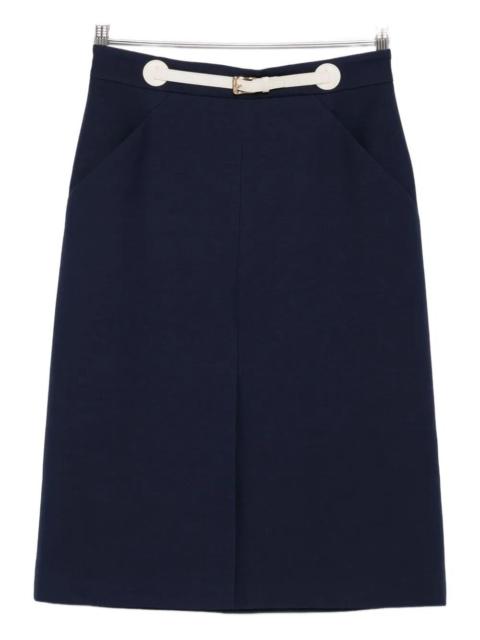 Valentino Garavani Women Skirt With Leather Details