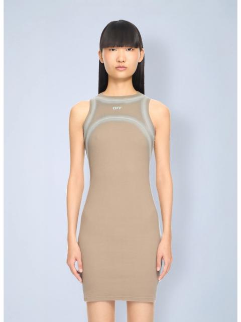 Off-White Off-White Women Spray Off Stamp Ribbed Round Dress