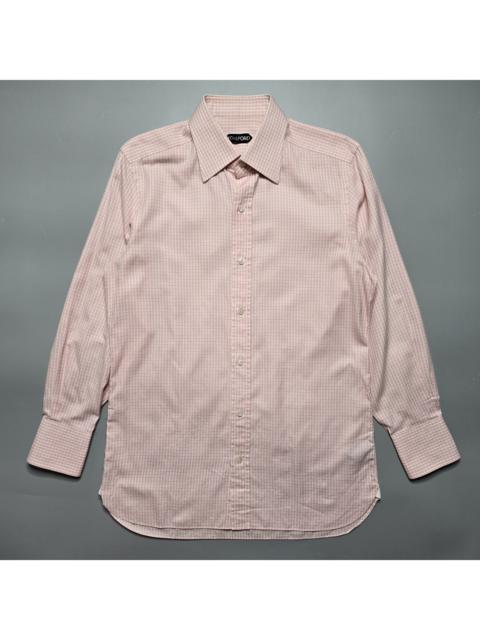 Tom Ford - Salmon Gingham Dress Shirt