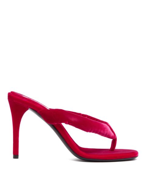 Alaïa Fuchsia Thong Mules