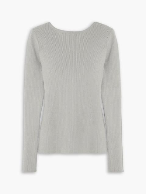 Max Mara Leisure Favella metallic ribbed-knit sweater