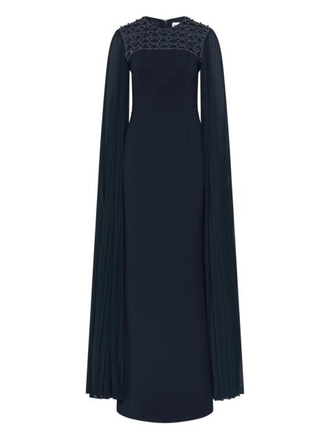 REBECCA VALLANCE Memphis embellished pleated maxi dress
