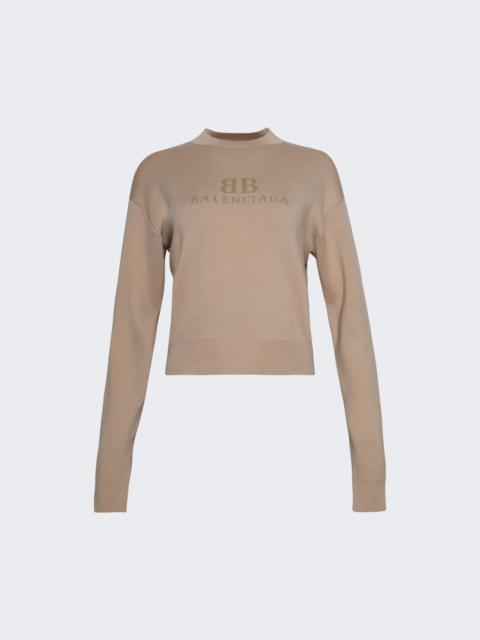 BALENCIAGA Cropped Sweater Ecru