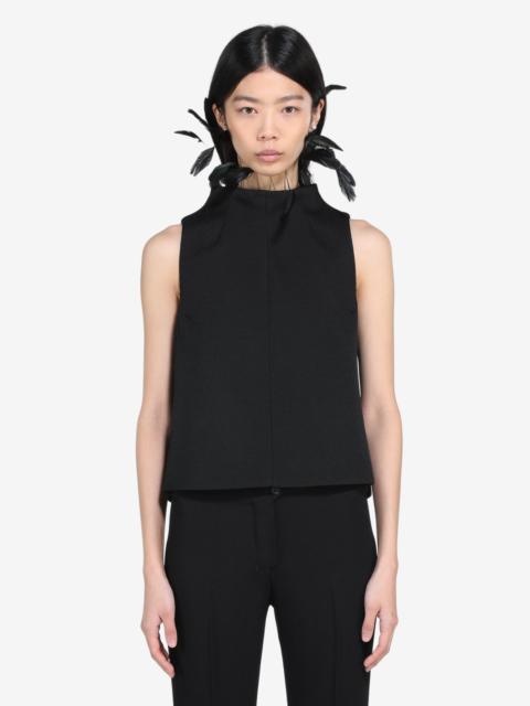 N°21 SLEEVELESS TOP WITH FEATHERS