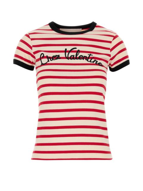 Valentino Garavani Women Embroidered Cotton T-Shirt