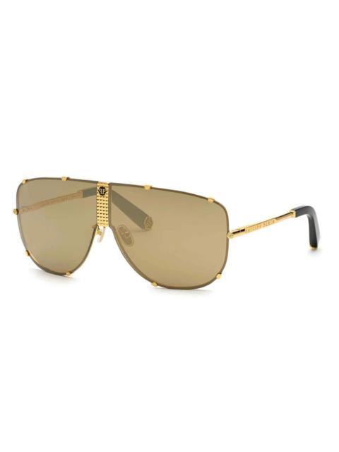 PHILIPP PLEIN Philipp Plein Gold Pilot Men's Sunglasses SPP075M 400G 69