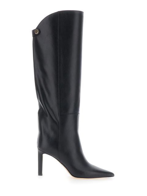 JIMMY CHOO Jimmy Choo Women 'Alizze' Black Boots With High Stiletto Heel In Leather For Women