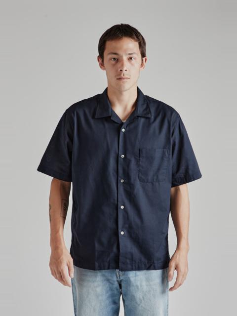 Nanamica Open Collar Panama S/S Shirt - Navy