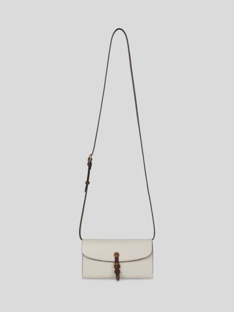 Etro TWO-TONE LEATHER PONY WALLET WITH SHOULDER STRAP