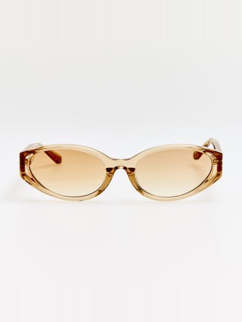 LINDA FARROW Lyra Sunglasses in Honey