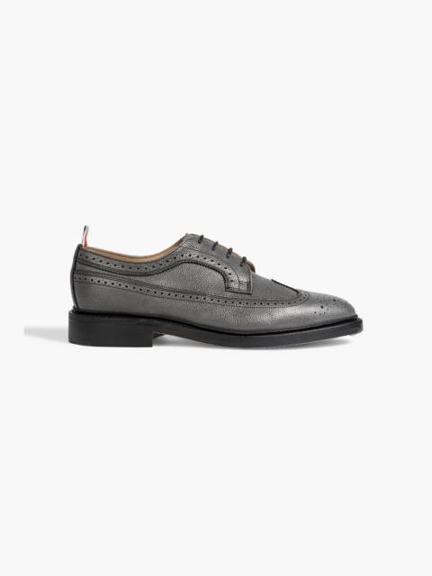 Thom Browne Metallic pebbled-leather brogues