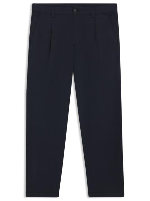 BOSS TAPERED-FIT DRAWSTRING PANTS IN STRETCH-COTTON TWILL