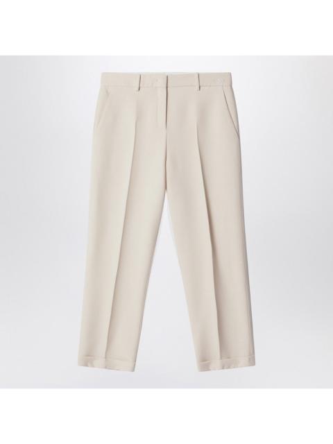 FENDI Fendi Cream Beige Wool And Silk Trousers Women
