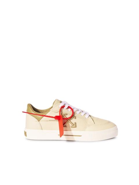 Off-White Cream/brown Low Vulcanized Leather