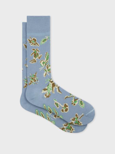 Paul Smith Pale Blue Cotton-Blend 'Bohemia' Socks