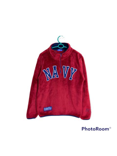 Other Designers Vintage japanese brand Navy Sweatshirt Fleece Big Font