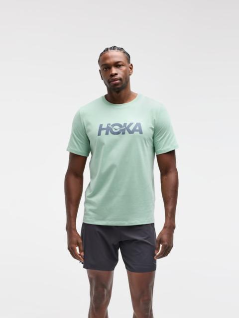 HOKA Men's Core Logo CTN SS Tee Shirt in Sage