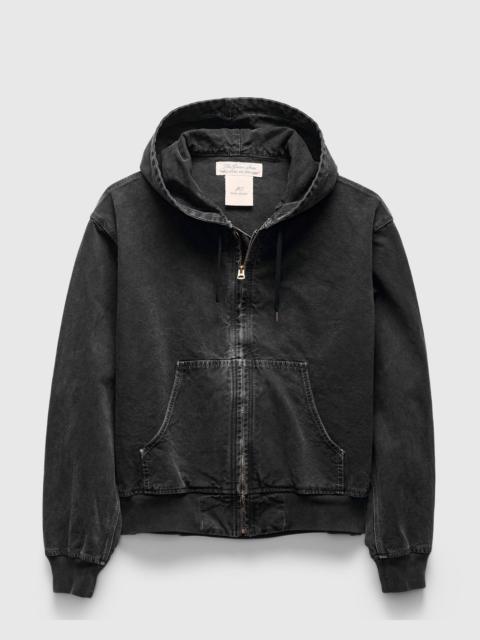 REMI RELIEF Hooded Duck Field Jacket in Black