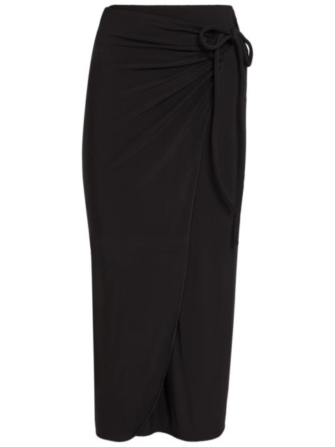 Max Mara Max Mara Afoso Jersey Midi Wrap Skirt