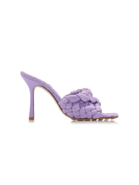 Bottega Veneta Stretch Raffia Sandals purple