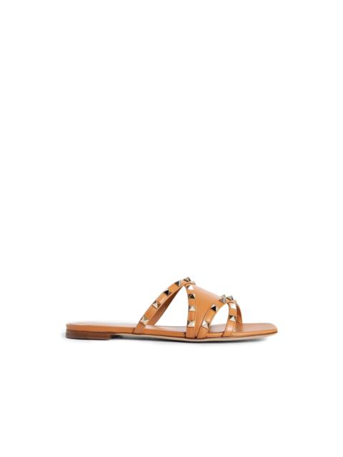 Valentino Garavani Rockstud Leather Flat Sandals Women