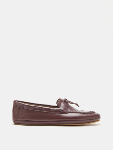 LE MONDE BÉRYL Driver Moccasin / Burgundy Leather