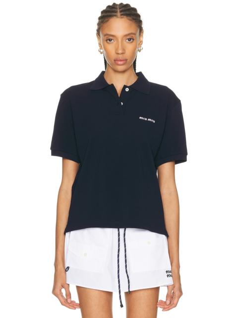 Miu Miu Cotone Piquet Top