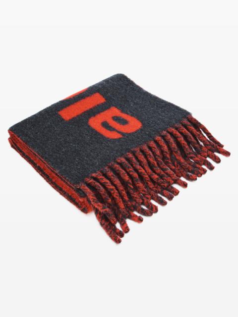 Alexander Wang Jacquard Logo Scarf in Alpaca-Wool Blend