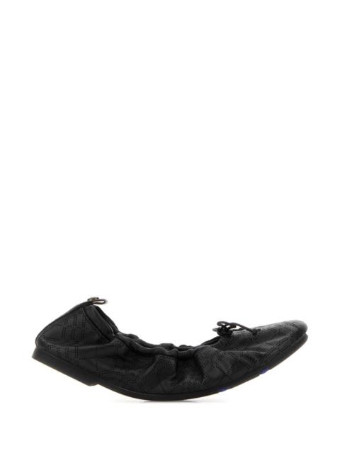 Burberry Burberry Women Black Leather Fawn Ballerinas