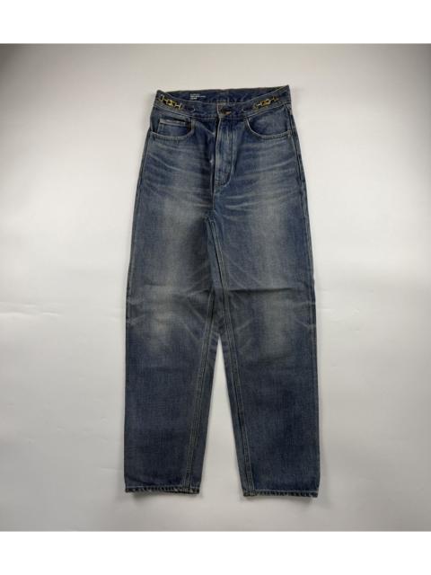 CELINE Celine Triomphe Gold Buckle Jeans