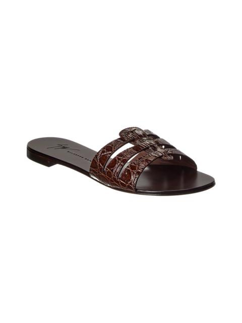 Giuseppe Zanotti Giuseppe Zanotti Anuvorock Croc-Embossed Leather Sandal