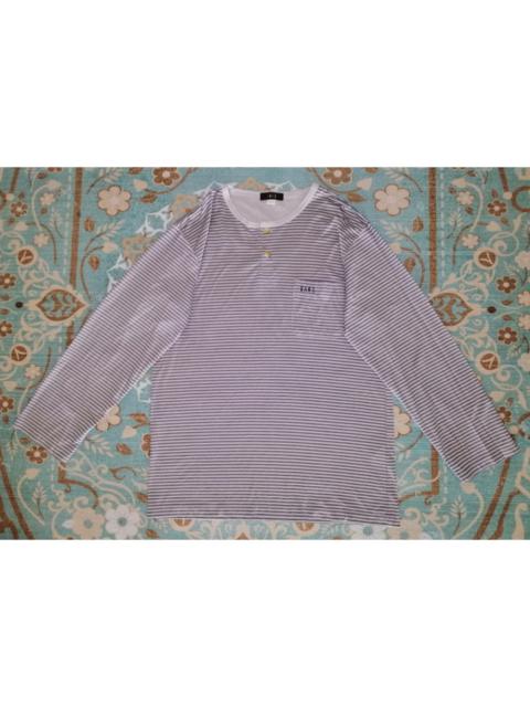 Other Designers Daks London - DAKS LONG SLEEVE STRIPE POCKET TEE