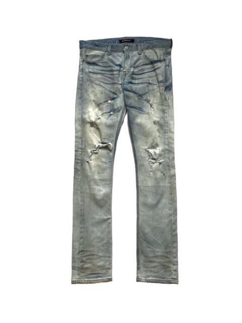 Other Designers Japanese Brand - JACK ROSE DISTRESSED BLEACH SLIM FIT JEANS