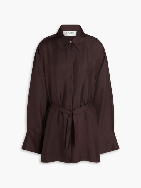 RÓHE Cutout silk-twill shirt