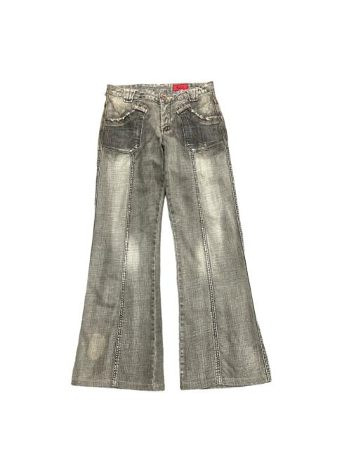 Other Designers Streetwear - FLARED💥ARY BUSHPANT DISTRESSED DENIM PANTS
