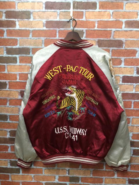 Other Designers Japanese Brand - Sukajan japanese romantic face embroidery big tiger