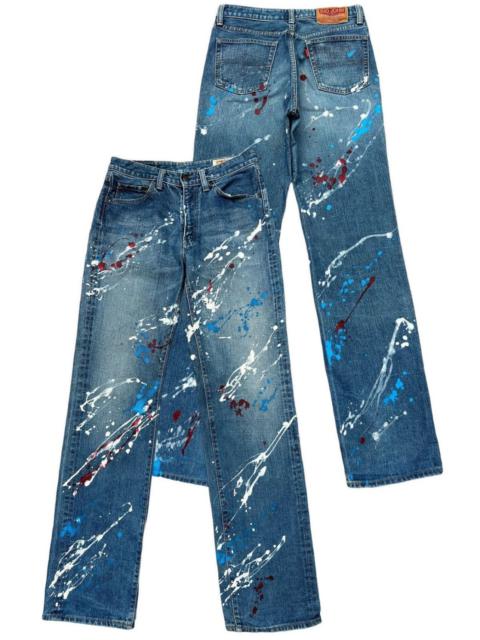 Big John - Vintage Wrangler Paint Splatter Straight Denim Jeans 30x34