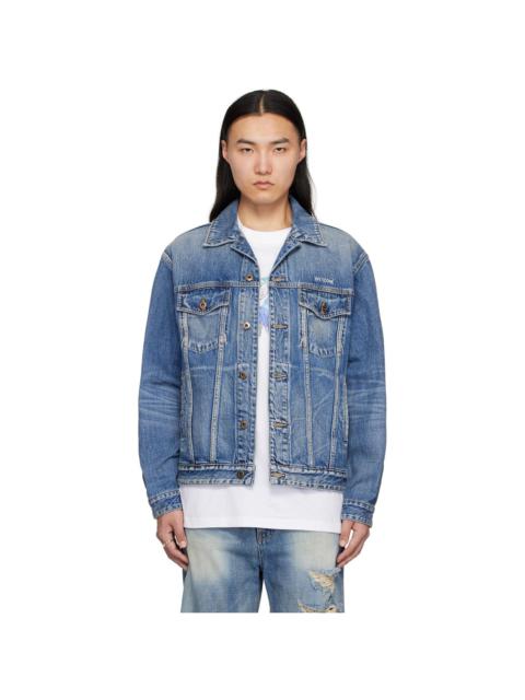 We11done Blue Washed Denim Jacket
