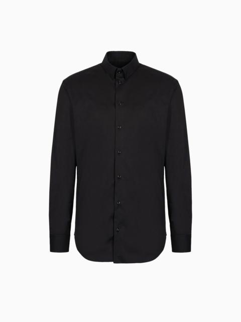 EMPORIO ARMANI Stretch cotton poplin shirt