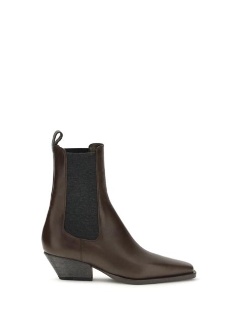 Brunello Cucinelli Brunello Cucinelli Leather Ankle Boots