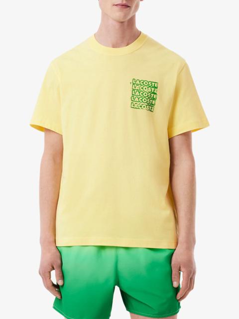 LACOSTE Lacoste Stencil Classic Fit Graphic T-Shirt in Gzi Yellow/Calathea at Nordstrom