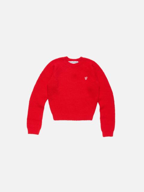Acne Studios Cropped crewneck sweater - Bright Red