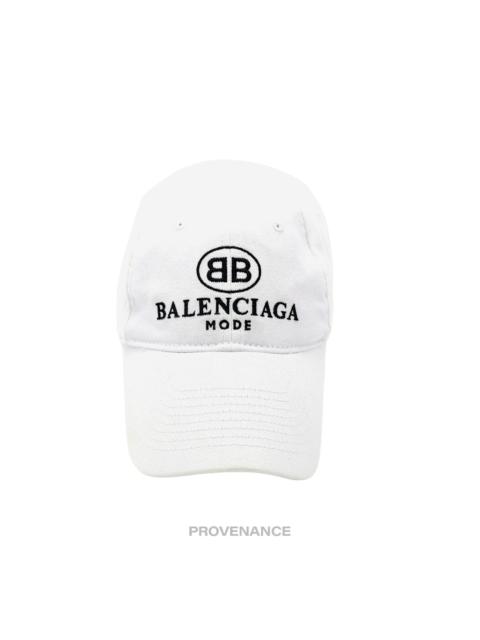 BALENCIAGA Balenciaga BB Logo Mode Embroidered Cap Hat - White