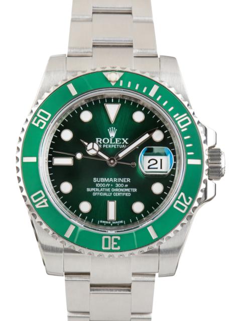 ROLEX Used Rolex Submariner Green Dial Ref 116610LV Hulk