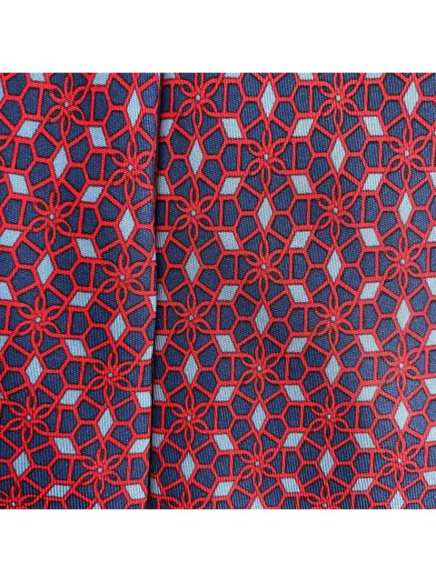 Hermès Hermes Paris Silk Tie 5082 PA Geometry Blue