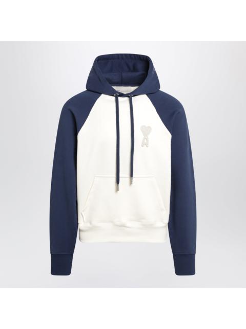 AMI Paris Ami Paris Ami De Coeur Hoodie In Cream/Blue Women