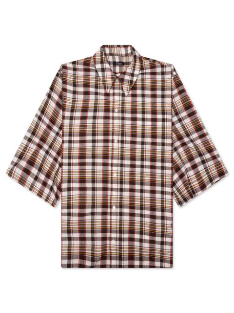 WILLY CHAVARRIA HACIENDA S/S SHIRT - BROWN CHECK