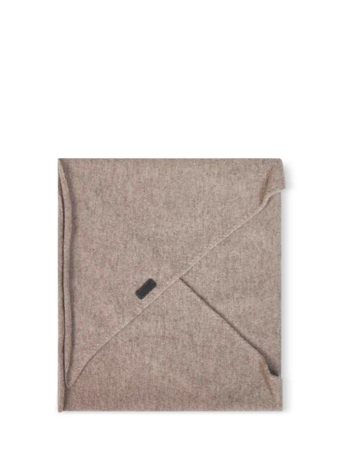 Brunello Cucinelli Brunello Cucinelli Women Beige Cashmere Scarf With Monili